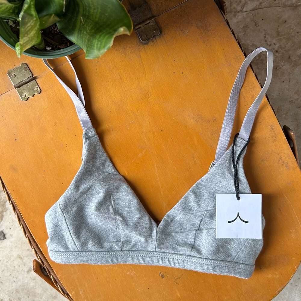 Knickey Gray Organic Cotton Triangle Bralette